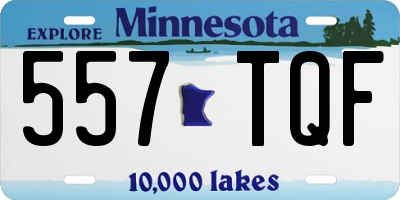 MN license plate 557TQF