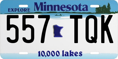 MN license plate 557TQK