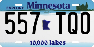 MN license plate 557TQO