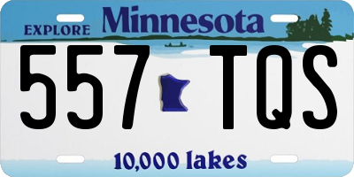 MN license plate 557TQS