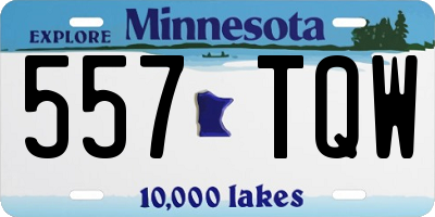 MN license plate 557TQW