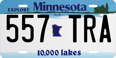 MN license plate 557TRA