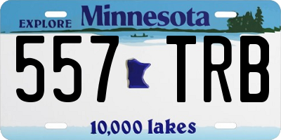 MN license plate 557TRB