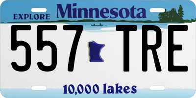 MN license plate 557TRE