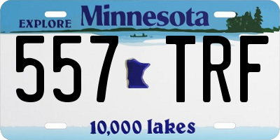 MN license plate 557TRF