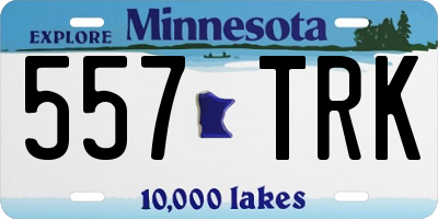 MN license plate 557TRK