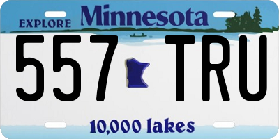 MN license plate 557TRU