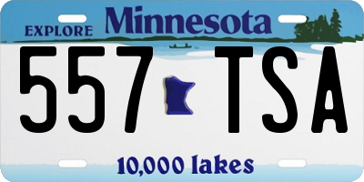 MN license plate 557TSA