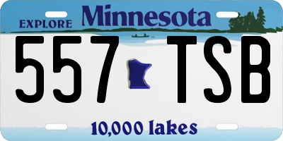 MN license plate 557TSB
