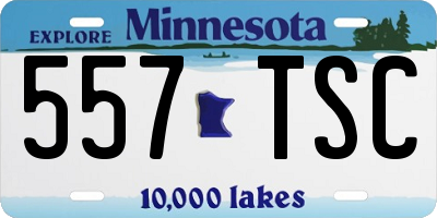 MN license plate 557TSC