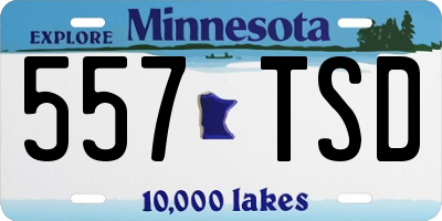 MN license plate 557TSD