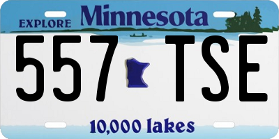 MN license plate 557TSE