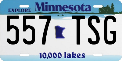 MN license plate 557TSG