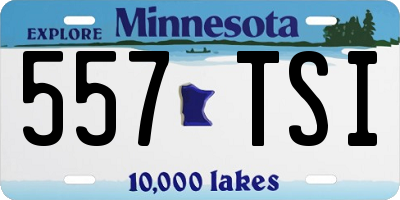 MN license plate 557TSI