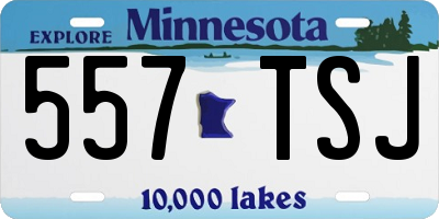 MN license plate 557TSJ