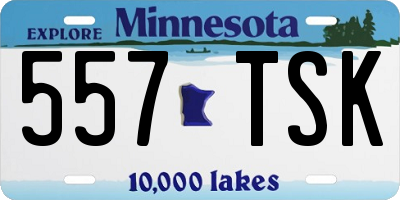 MN license plate 557TSK