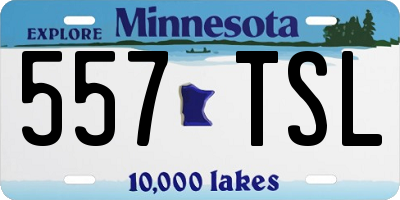 MN license plate 557TSL