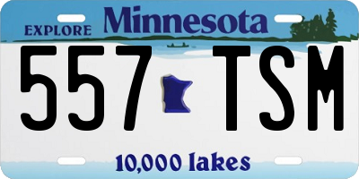 MN license plate 557TSM