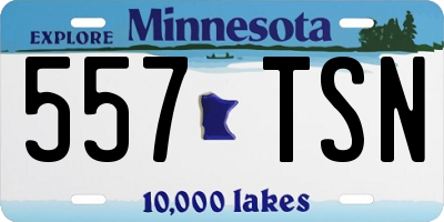 MN license plate 557TSN