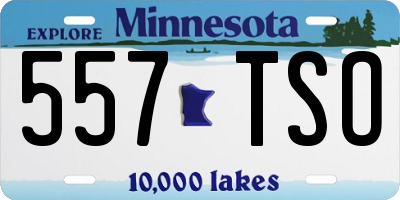 MN license plate 557TSO