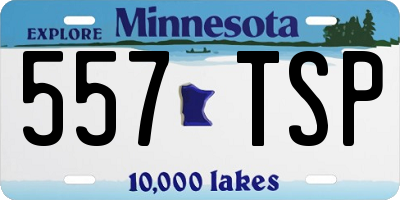 MN license plate 557TSP
