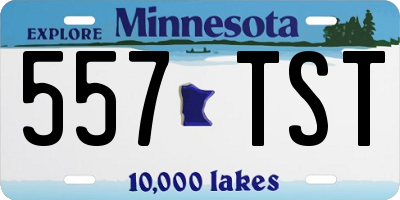 MN license plate 557TST