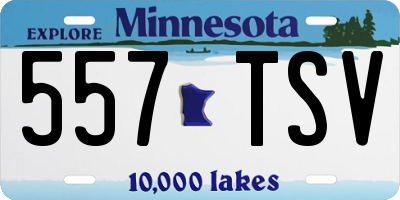 MN license plate 557TSV