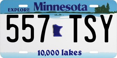 MN license plate 557TSY