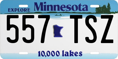 MN license plate 557TSZ