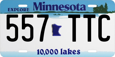 MN license plate 557TTC