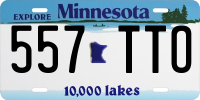 MN license plate 557TTO