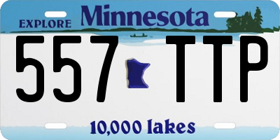 MN license plate 557TTP