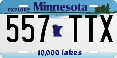 MN license plate 557TTX