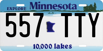 MN license plate 557TTY