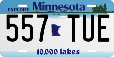 MN license plate 557TUE