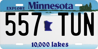 MN license plate 557TUN