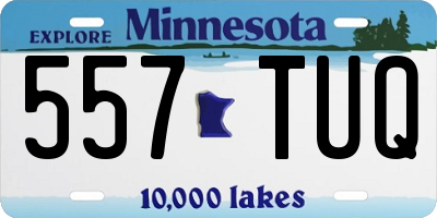 MN license plate 557TUQ