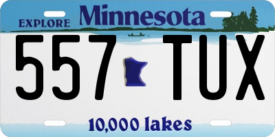 MN license plate 557TUX