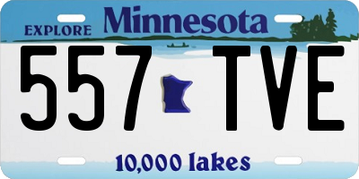 MN license plate 557TVE