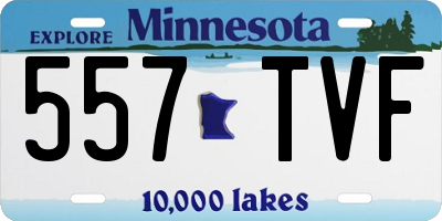 MN license plate 557TVF