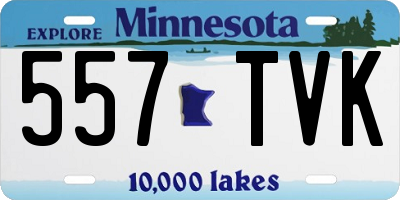 MN license plate 557TVK