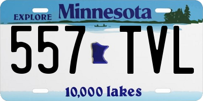 MN license plate 557TVL