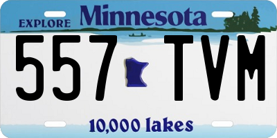 MN license plate 557TVM