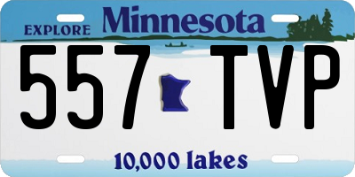 MN license plate 557TVP