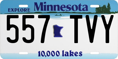 MN license plate 557TVY