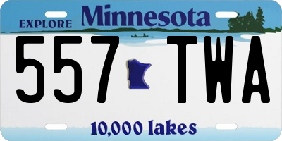 MN license plate 557TWA