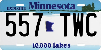 MN license plate 557TWC