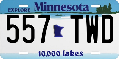 MN license plate 557TWD