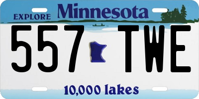 MN license plate 557TWE