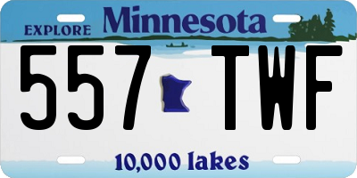 MN license plate 557TWF